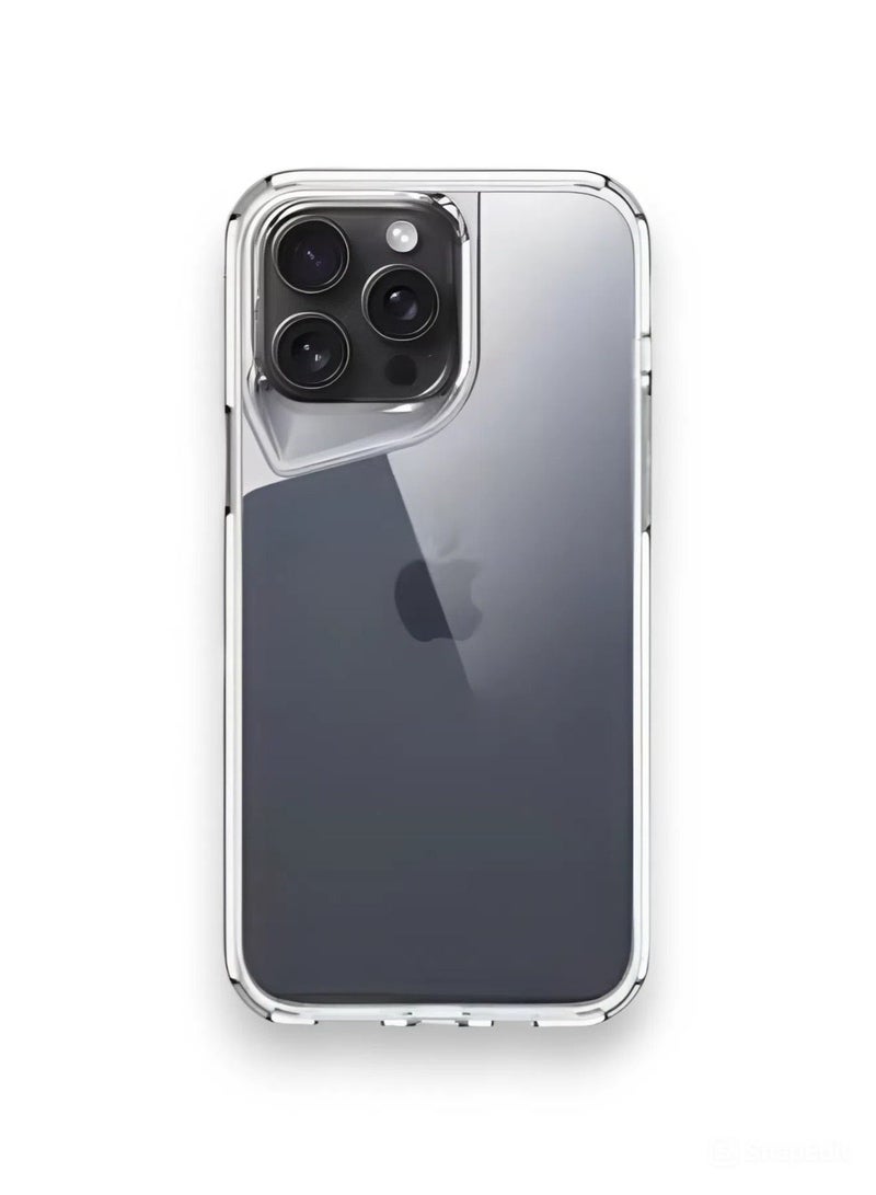 جيرفور جراب موبايل ايفون 16 برو (iPhone 16 Pro) مضاد للصدمات, غطاء حماية مضاد للخدش, مصنوع من البولي يورثين الحراري عالي الجودة - شفاف - Image 1